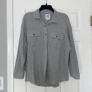 Aerie waffle button down sweater